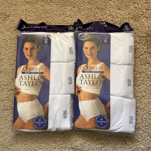 Ashley Taylor Other - Bundle of 2 Pack NEW Vintage Ashley Taylor Intimates 3 briefsCotton Panties sz 9